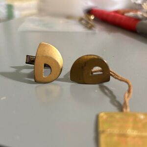 Coro gold tone vintage cufflinks with original tag